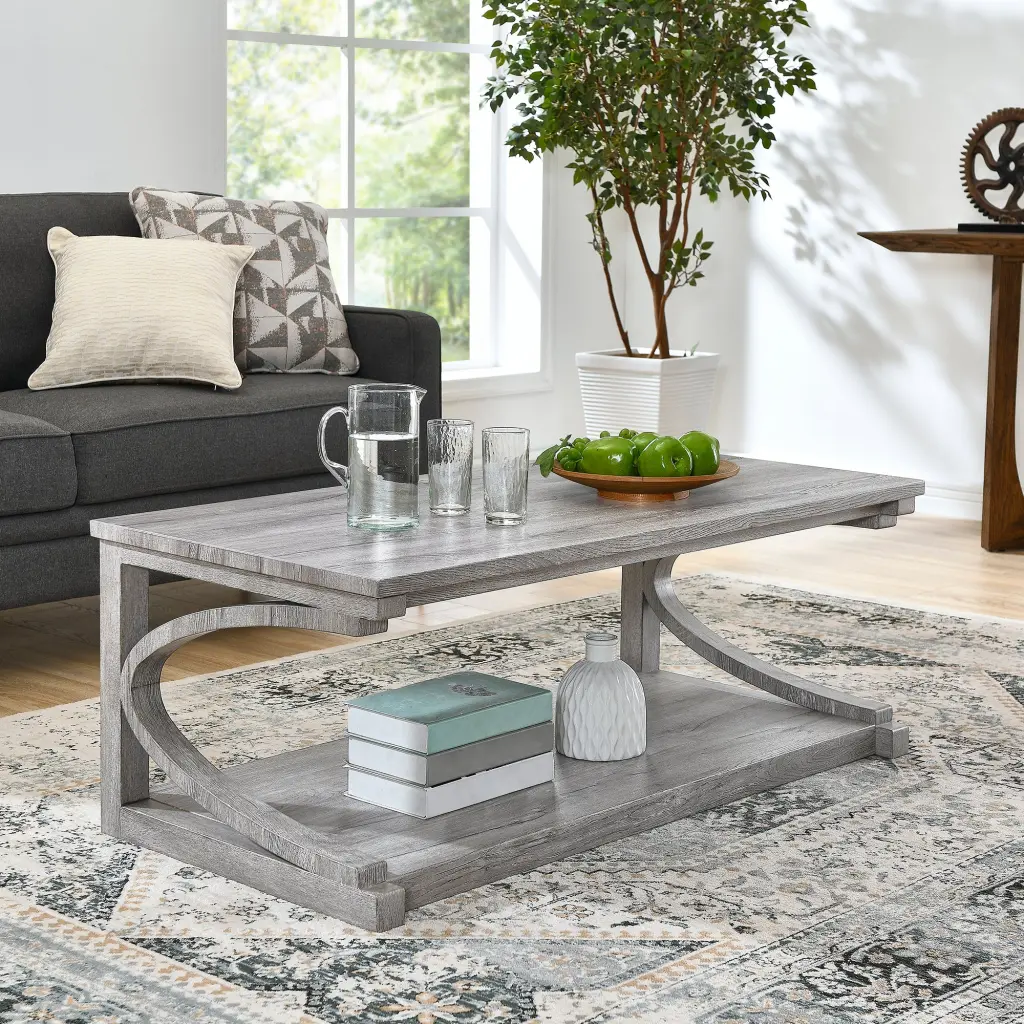 48 Inch Solid Wood Modern Coffee Table Living Room Centerpiece chuangyuan wood industry