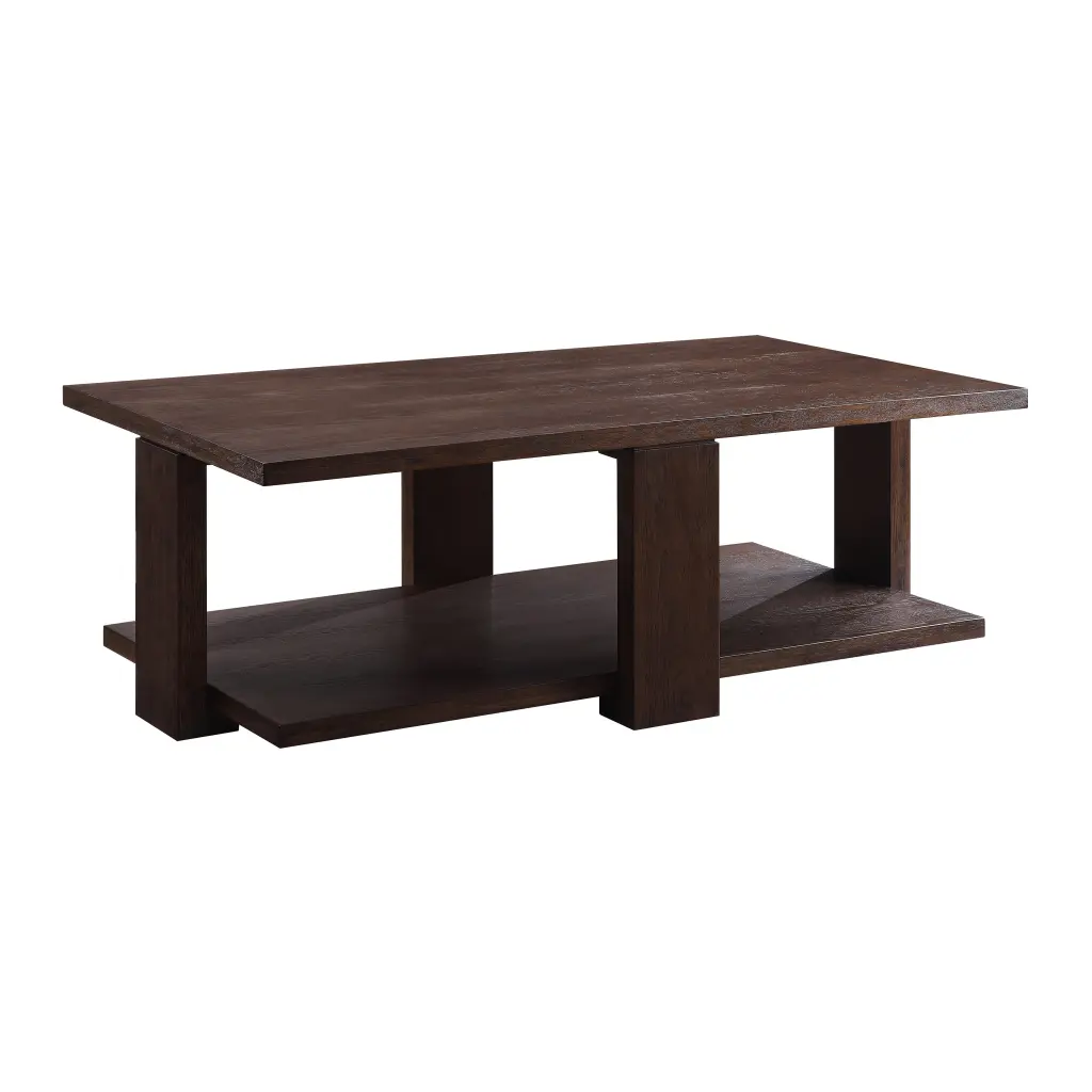 Walnut Coffee Table Straight Legs Primary Living Space Poplar Wood furniture max