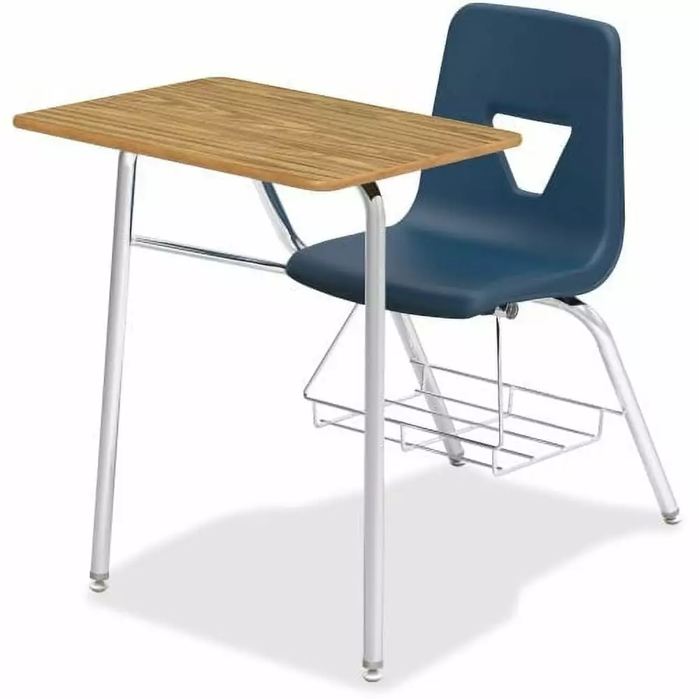 Lorell Rectangular Medium Oak Top Student Combo Desks - 2/CT Medium Oak Rectangle HPL Top