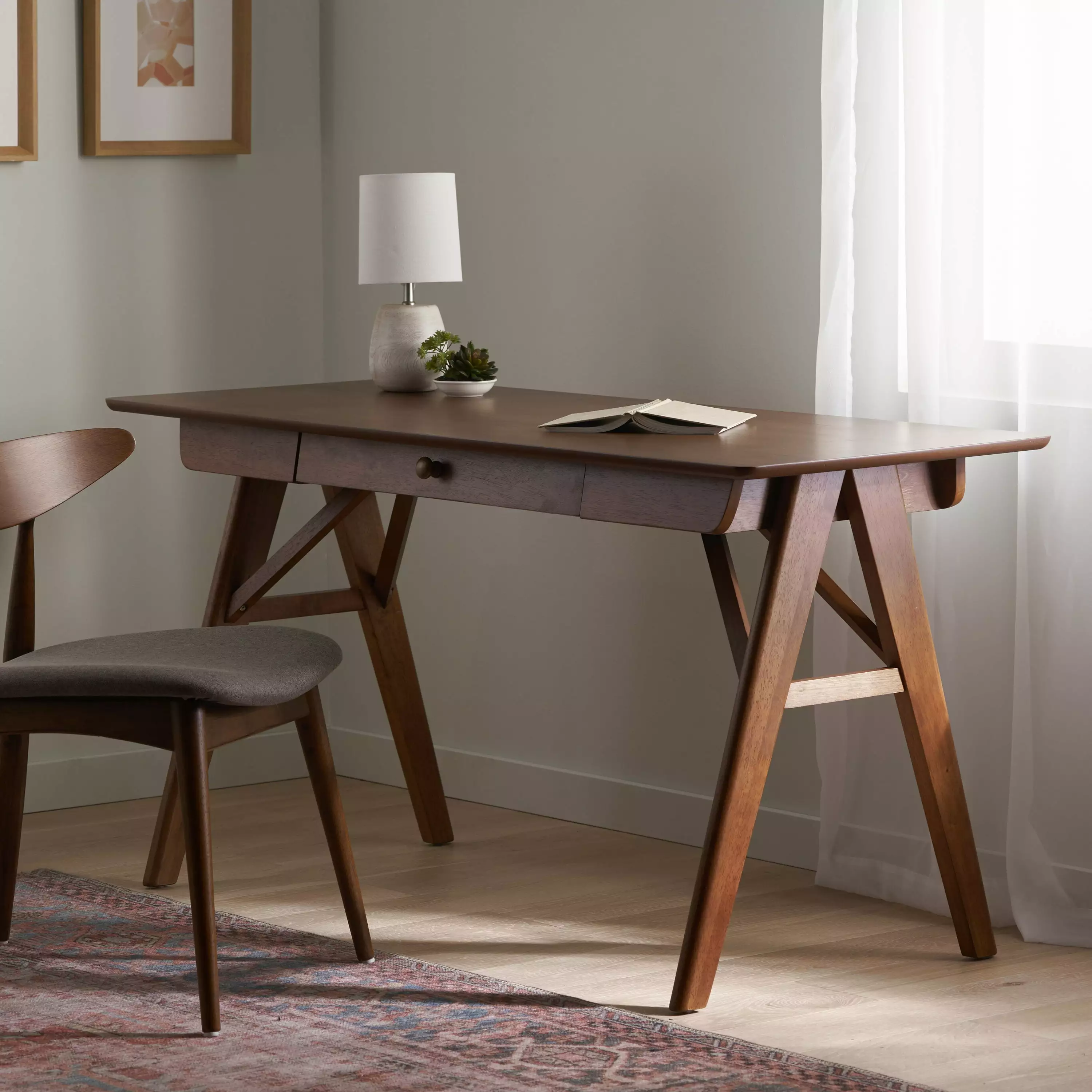 CoSoTower Minimalistic Desk One Drawer 57W X 23D X 29H