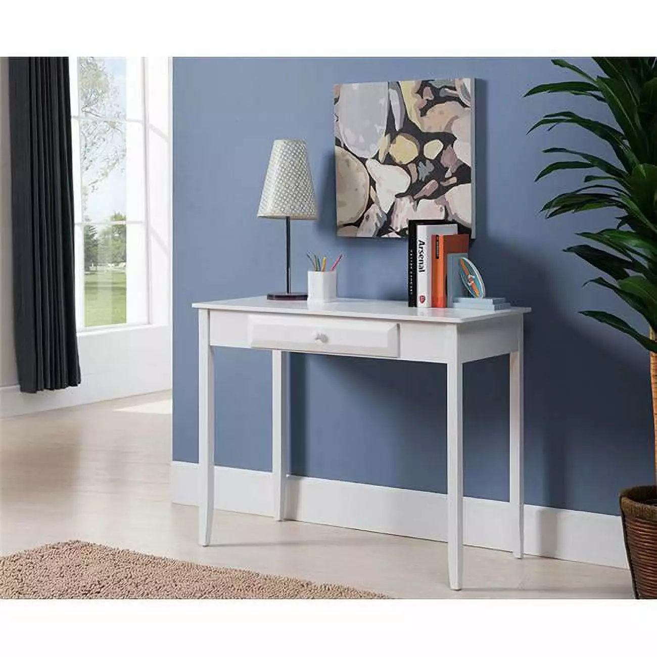 KB HO240 30 x 38 x 18 Home Office Desk White Space Saving Workstation K&B
