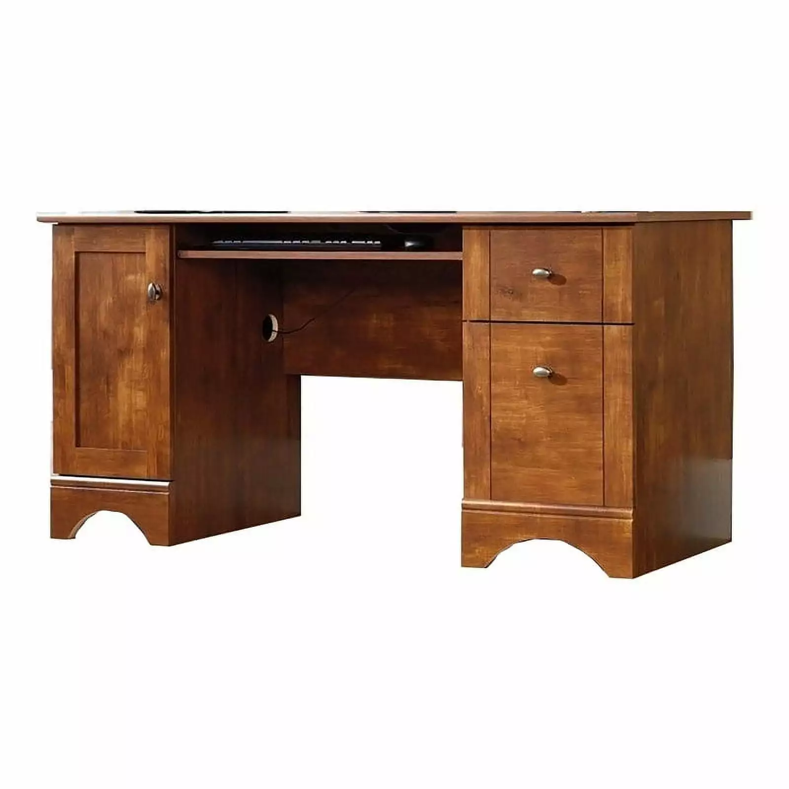 Kingfisher Lane 2 Door Wood Computer Desk Brushed Maple - Compact Home Office Desk