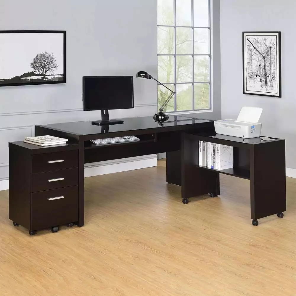 Skeena 3-piece Home Office Set Cappuccino Complete Workspace Solution Coaster Company