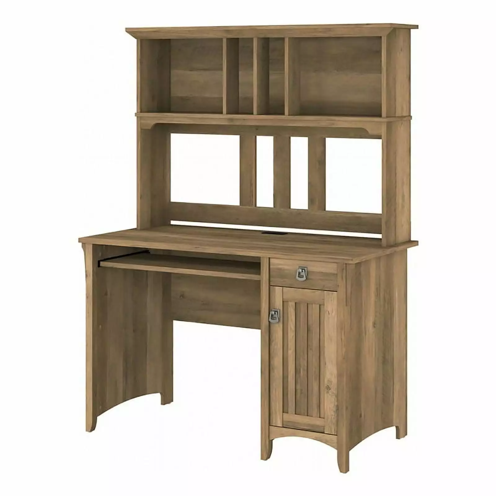 Scranton & Co Contemporary Engineered Wood Computer Desk Hutch Brown - Home Office Furniture