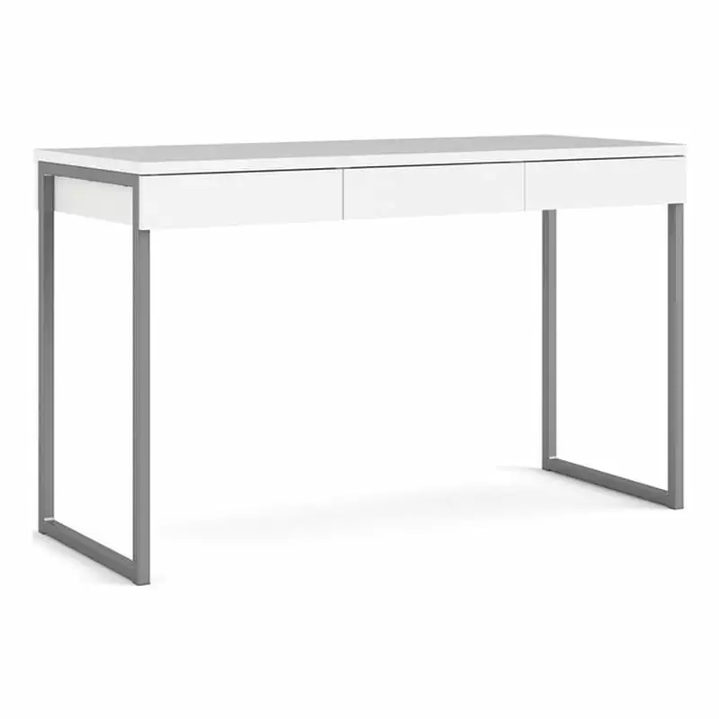 Allora Contemporary 3 Drawer Computer Desk White Modern Home Office Desk