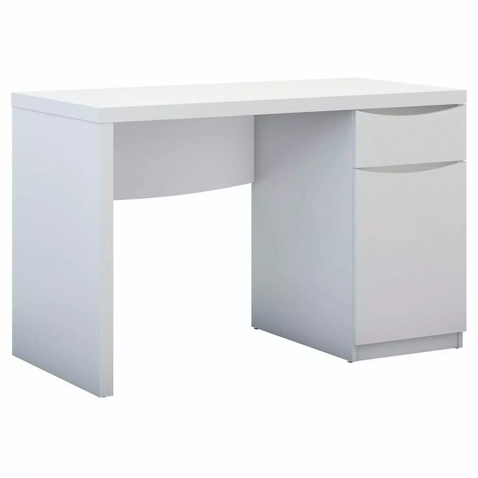 Atlin Designs Contemporary Computer Desk Pure White