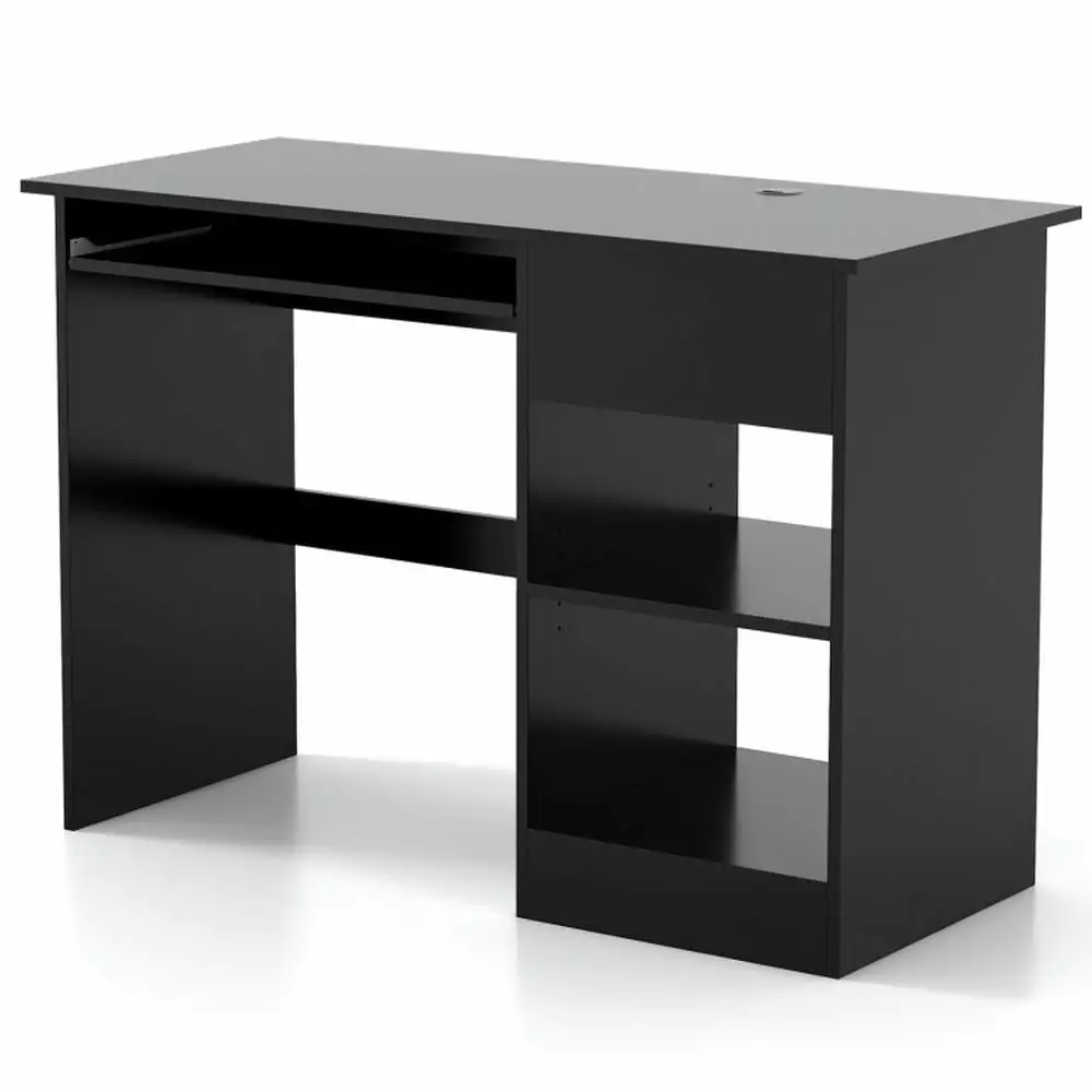 Barara King Home Office Desk. Computer Desk. Study Writing Gaming Table Workstation. Wooden Computer Desk CPU Stand-Black