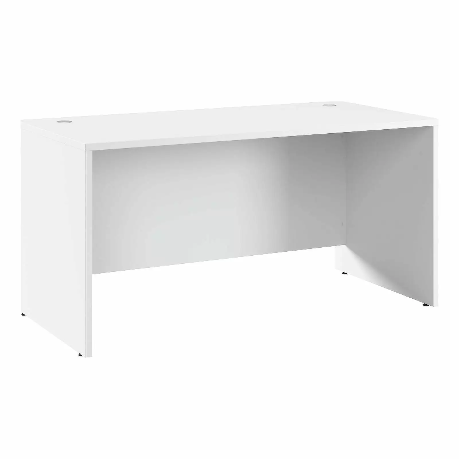 Bowery Hill 60W x 30D Office Desk White Engineered Wood Sleek Modern Desk