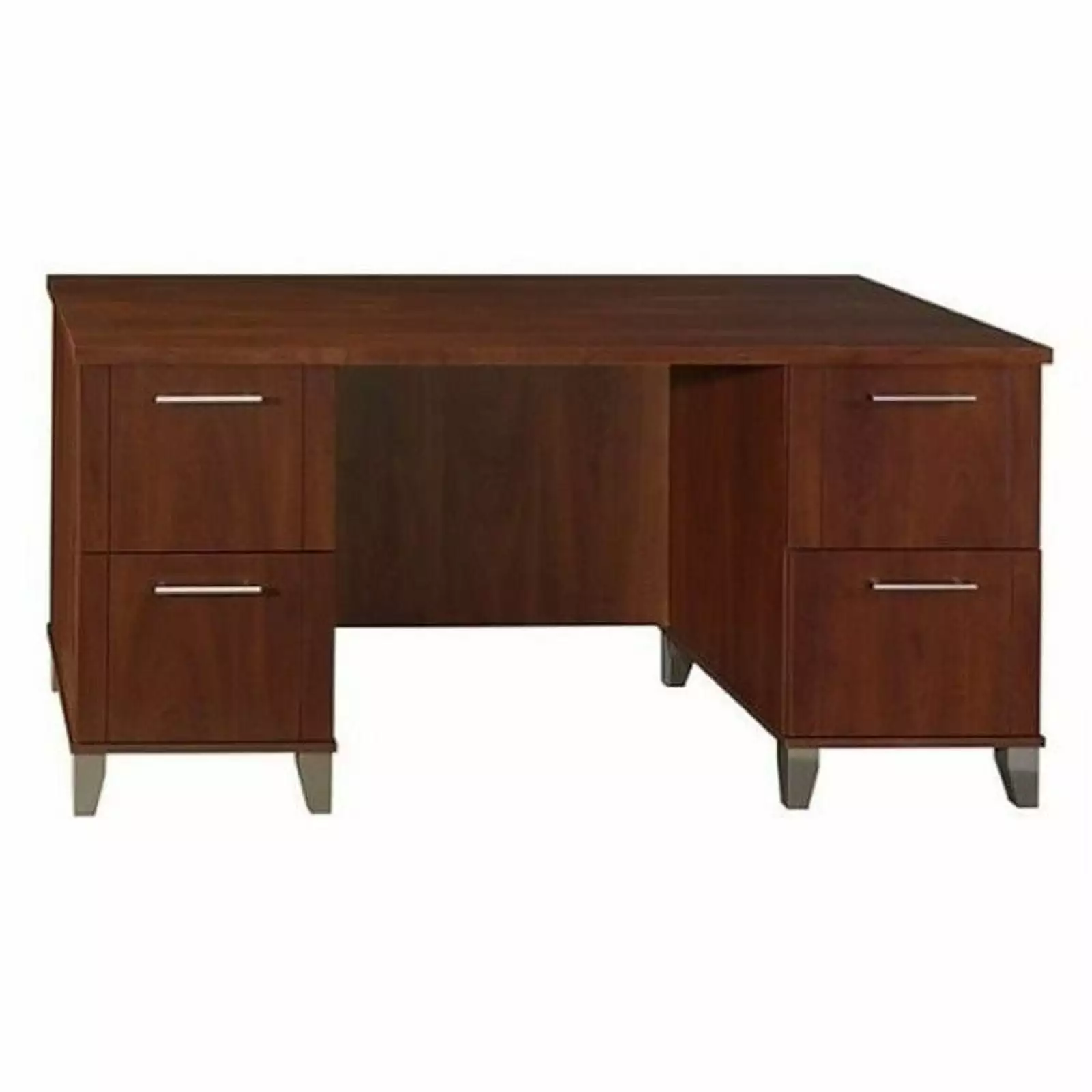 Bowery Hill 60 Inch Wood Computer Desk Hansen Cherry Finish