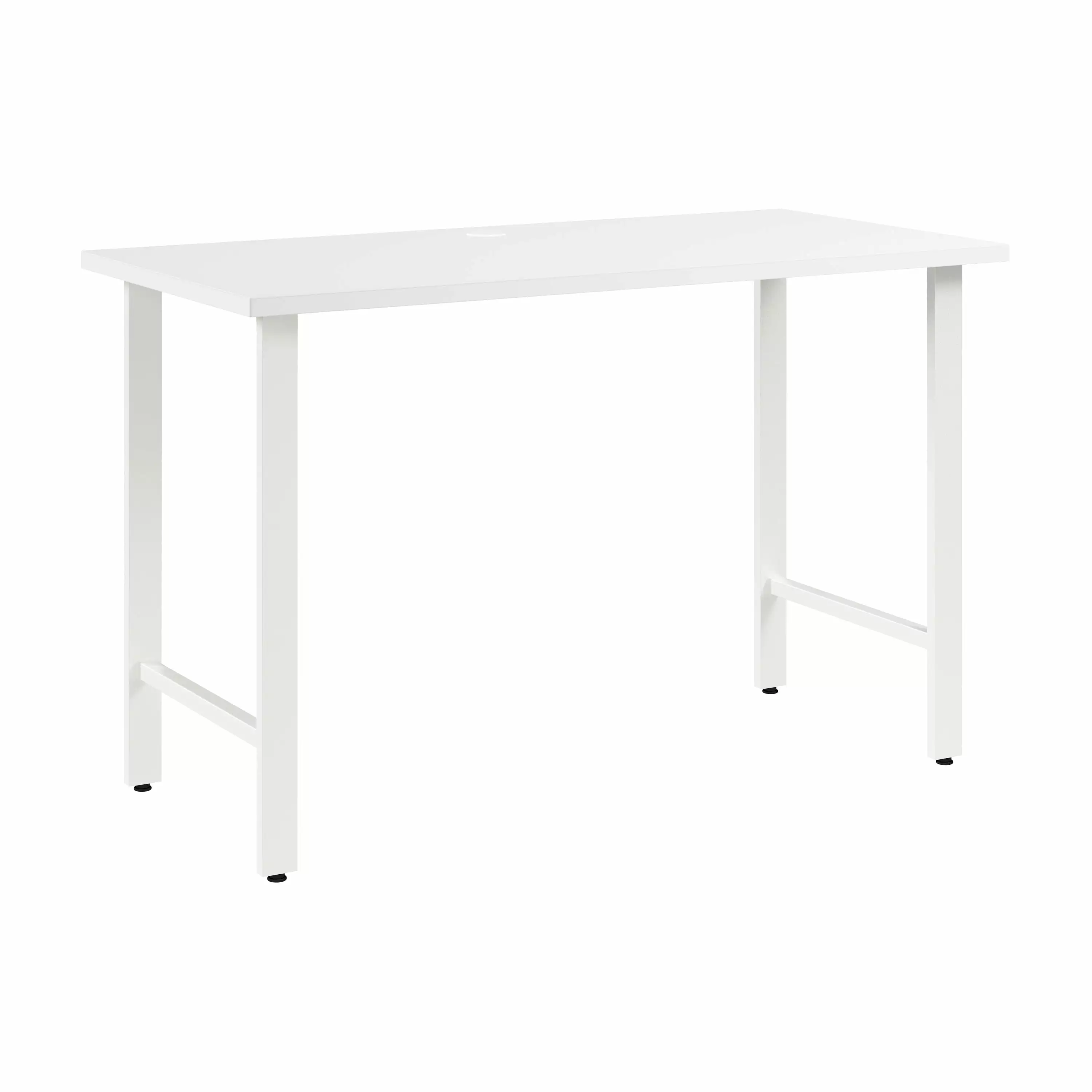 Bush Business Furniture Hustle 48W x 24D Computer Desk Metal Legs White Office Desk