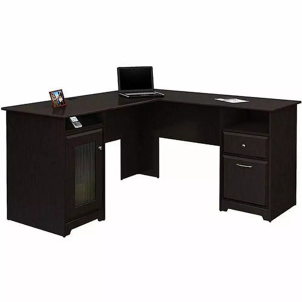 Bush Cabot L Shaped Computer Desk 4-Port USB Hub Bush Furniture