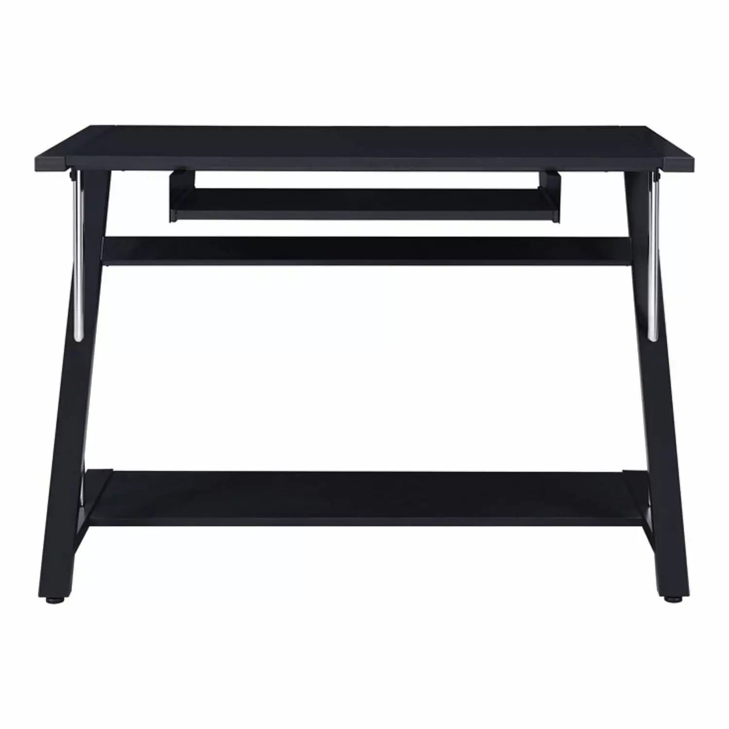 Benjara Exquisite Contemporary Black Computer Desk Home Office Convenience Concepts