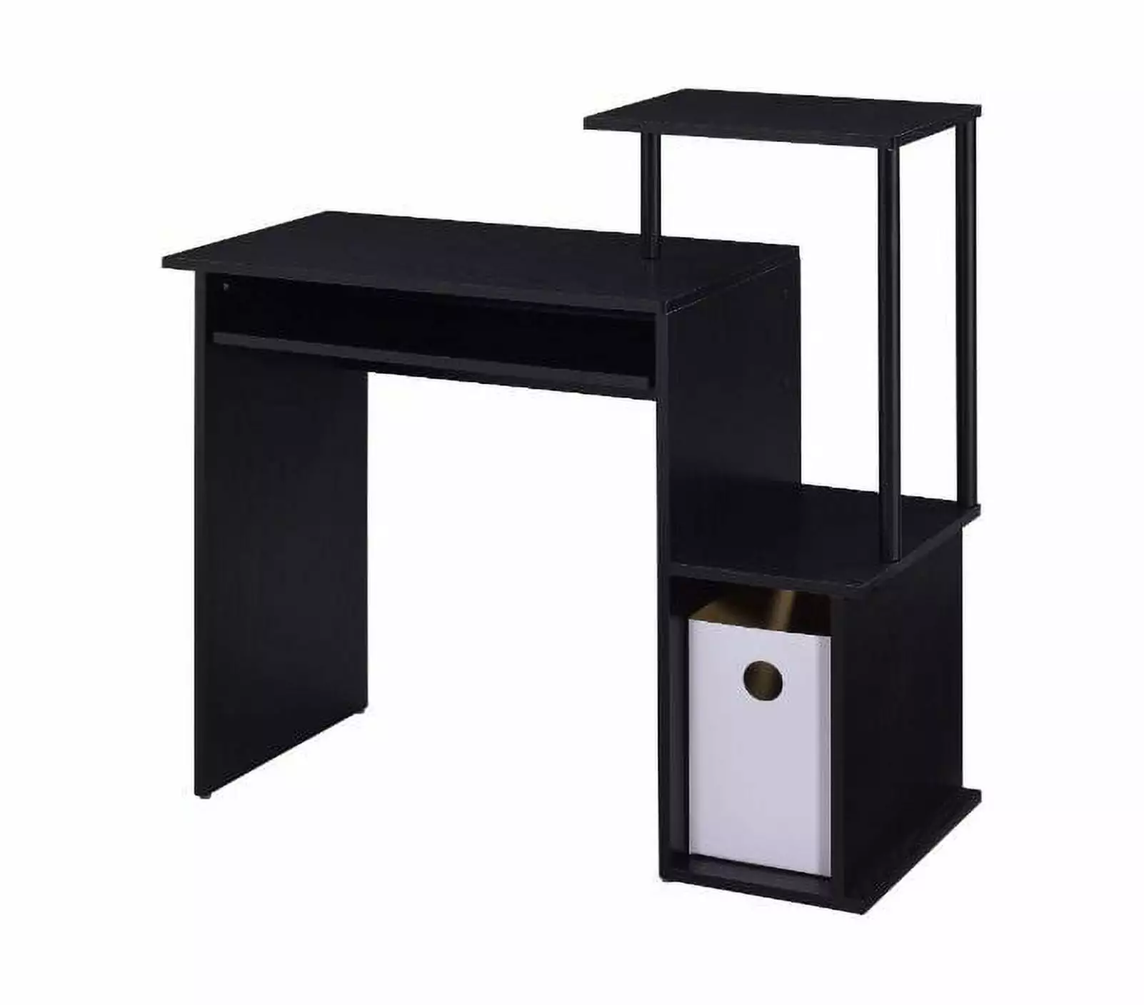 CoSoTower Computer Desk Black Finish Sleek Home Office Workstation
