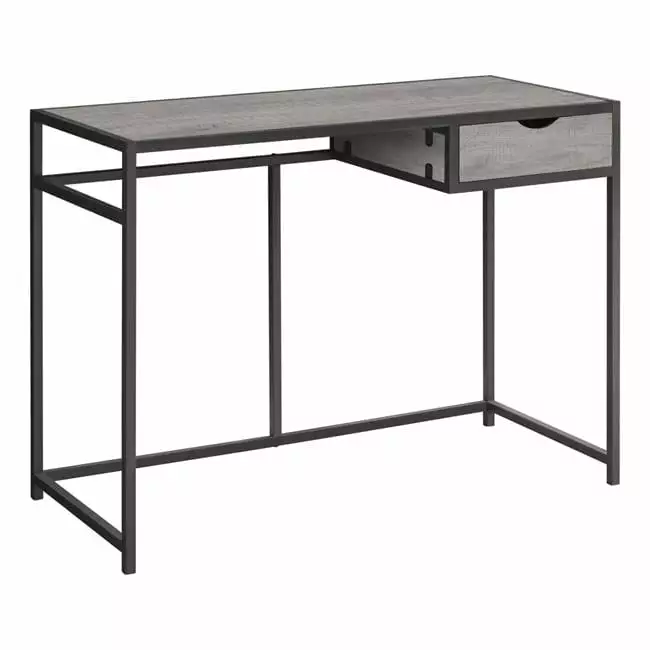 42 Grey & Dark Grey Metal Computer Desk Home Office Daphne's Dinnette