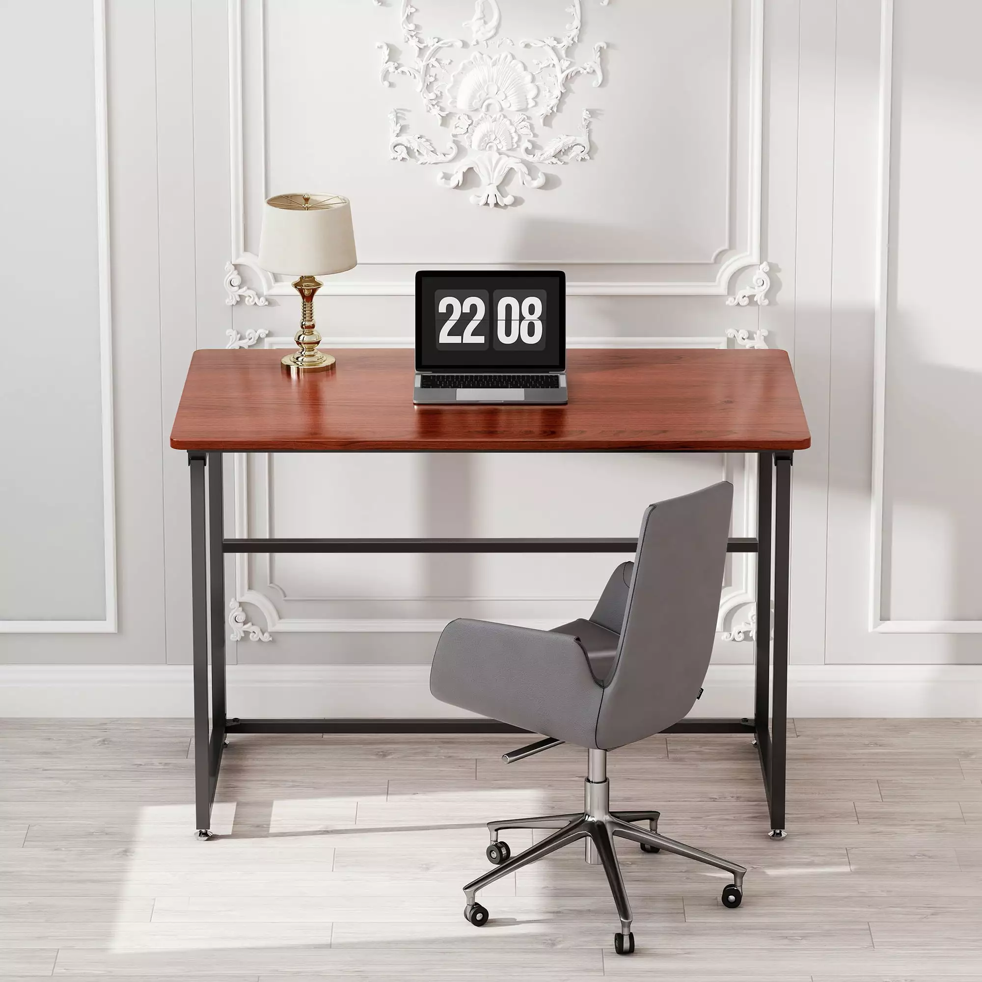 Eureka Ergonomic 43 Inch Home Office Folding Computer Desk Portable Wood Writing Study Table