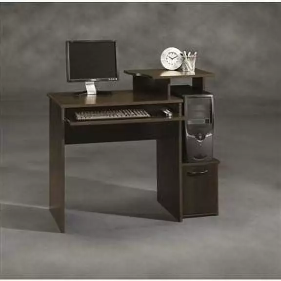 Dark Wood Computer Desk, Sturdy and Stylish Home Office Desk Fast Furnishing