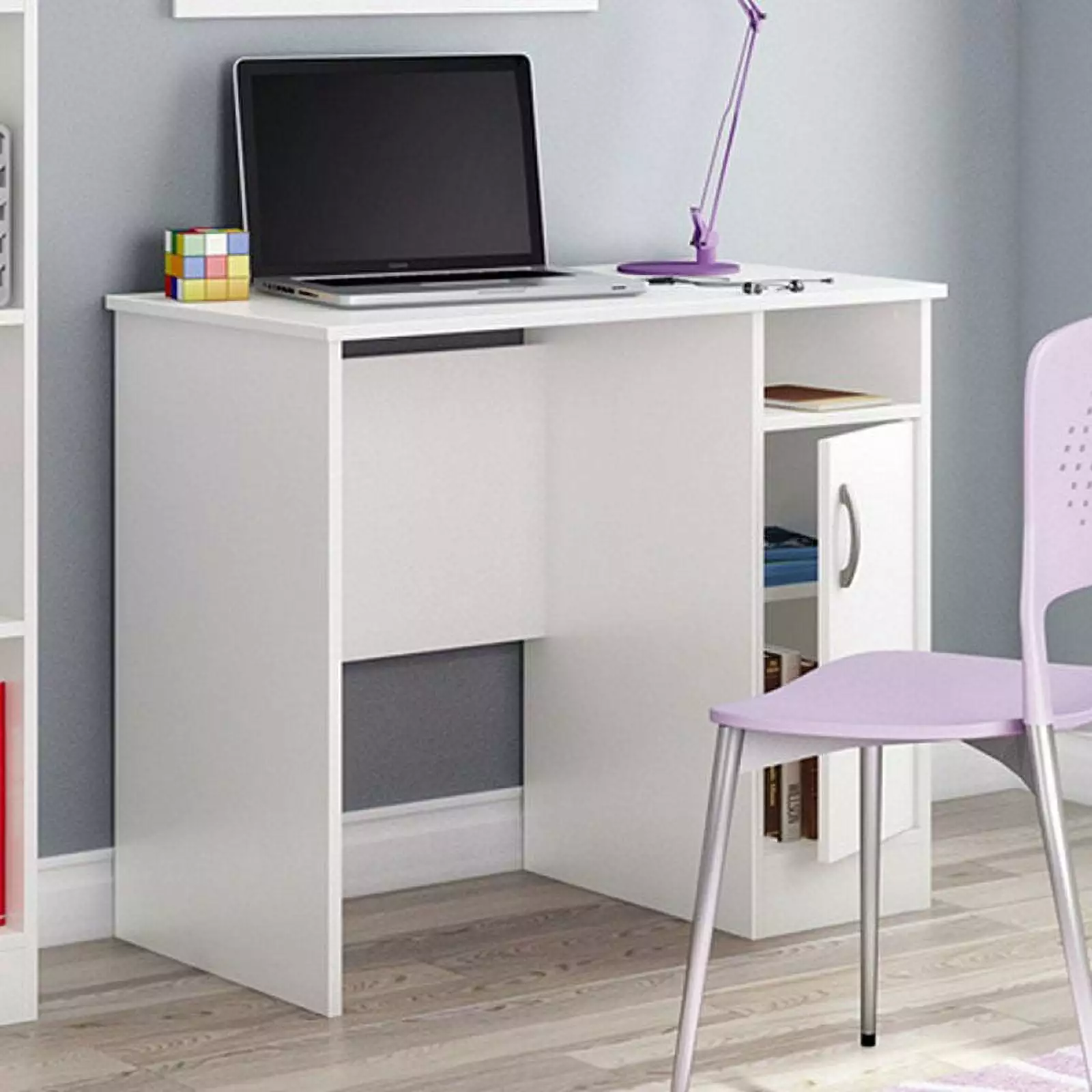 White Computer Desk Perfect Small Home Office Space Fast Furnishing
