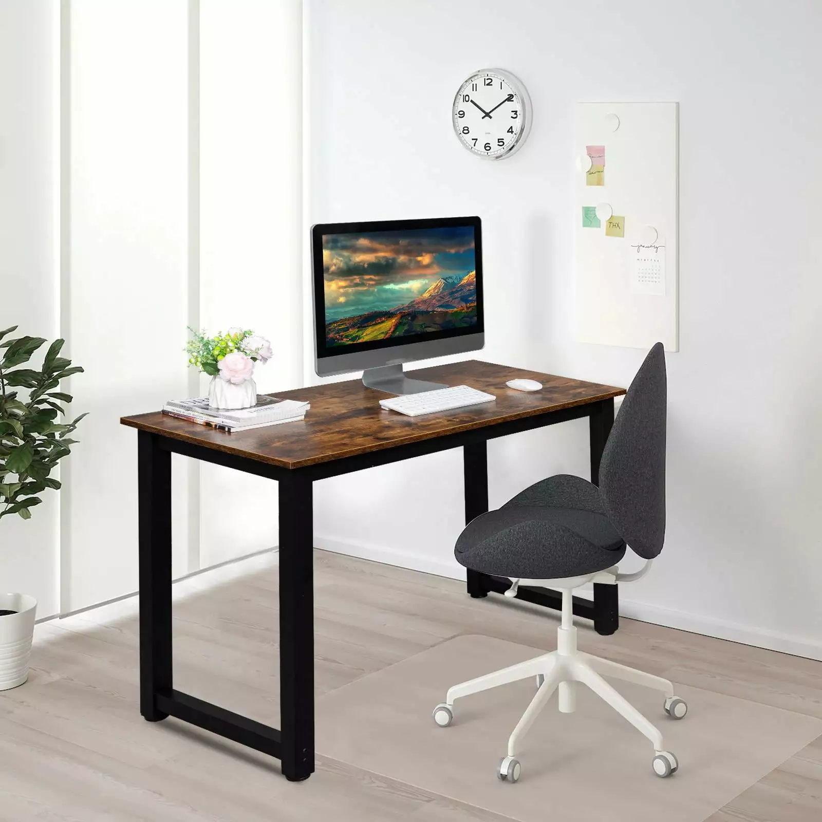 SamyoHome Wood Computer Desk PC Laptop Table Workstation Study Home Office Furniture FCH