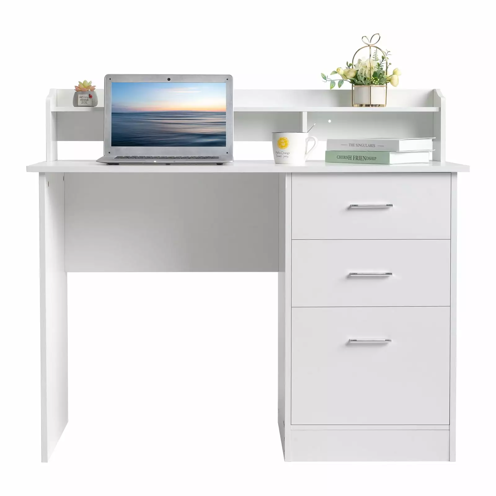 Zimtown Computer Desk Storage Layer and 3 Drawers Gaming Study FCH