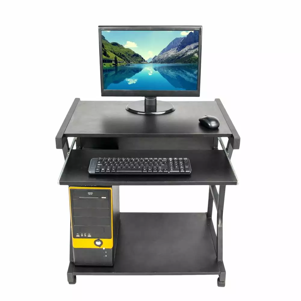 Zimtown Rolling Computer Desk Laptop Writing Table Student Study Work Table Home Office Furniture FCH