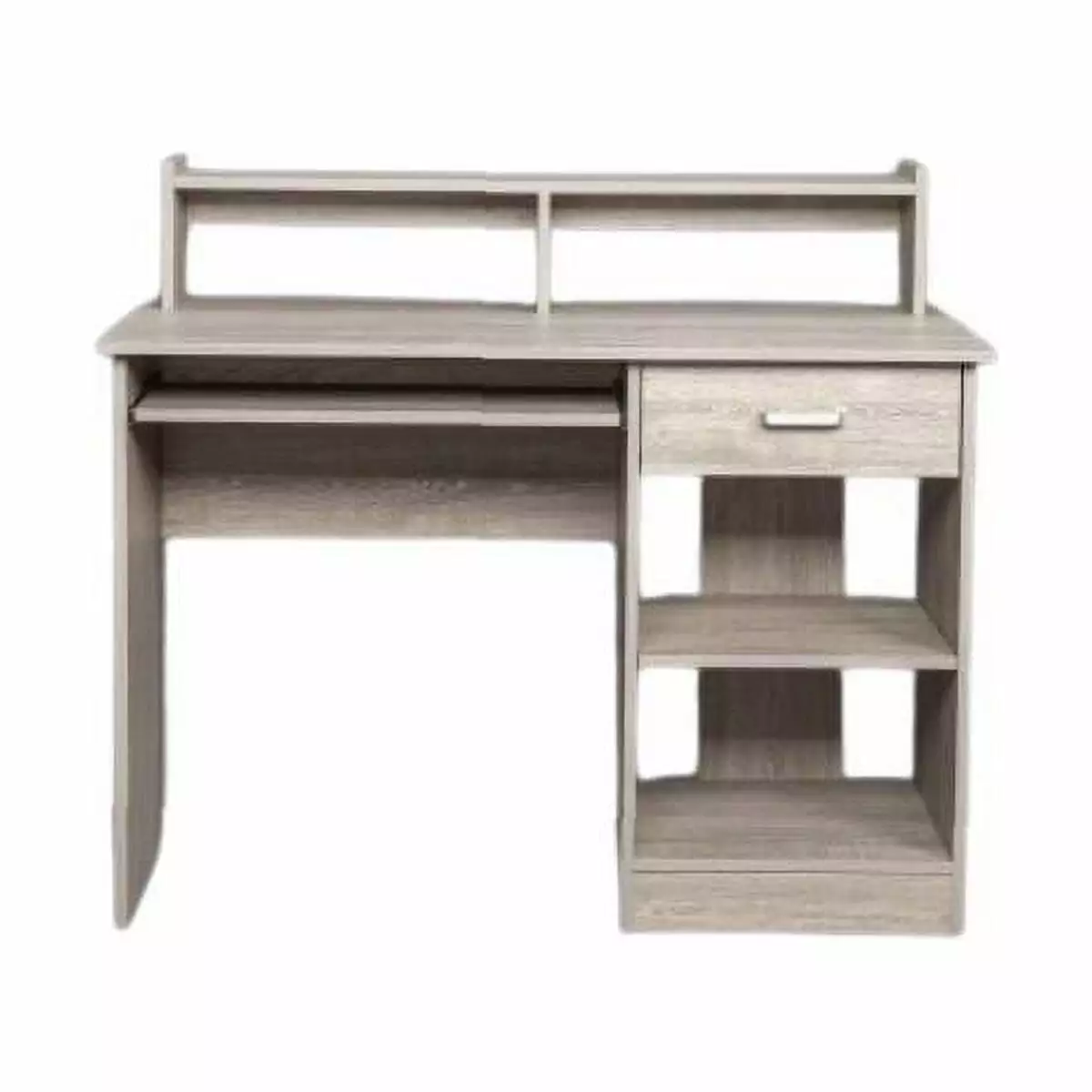 Gray Particleboard 110x50x95cm One Drawer Two Layer Computer Desk FENG20