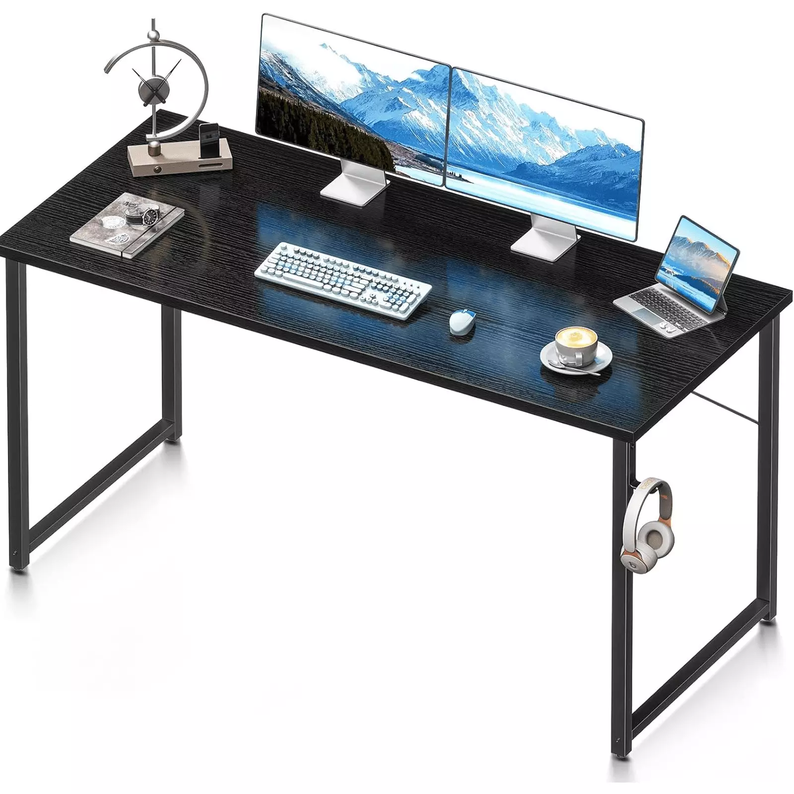 WM 55 Modern Simple Computer Desk Black Home Office and Students FHWM-C