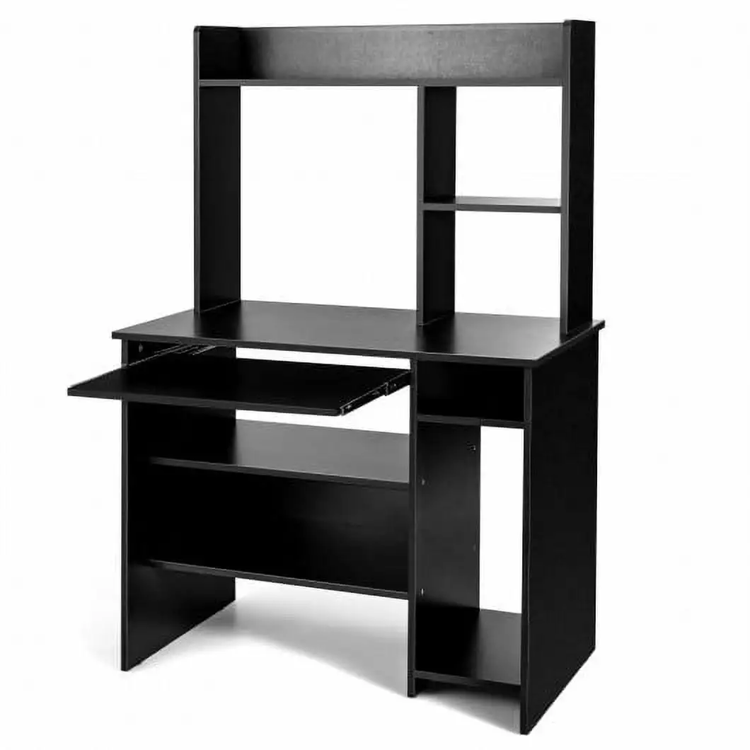 Hutch Storage Shelves Keyboard Tray Organizer Computer Desk Generic