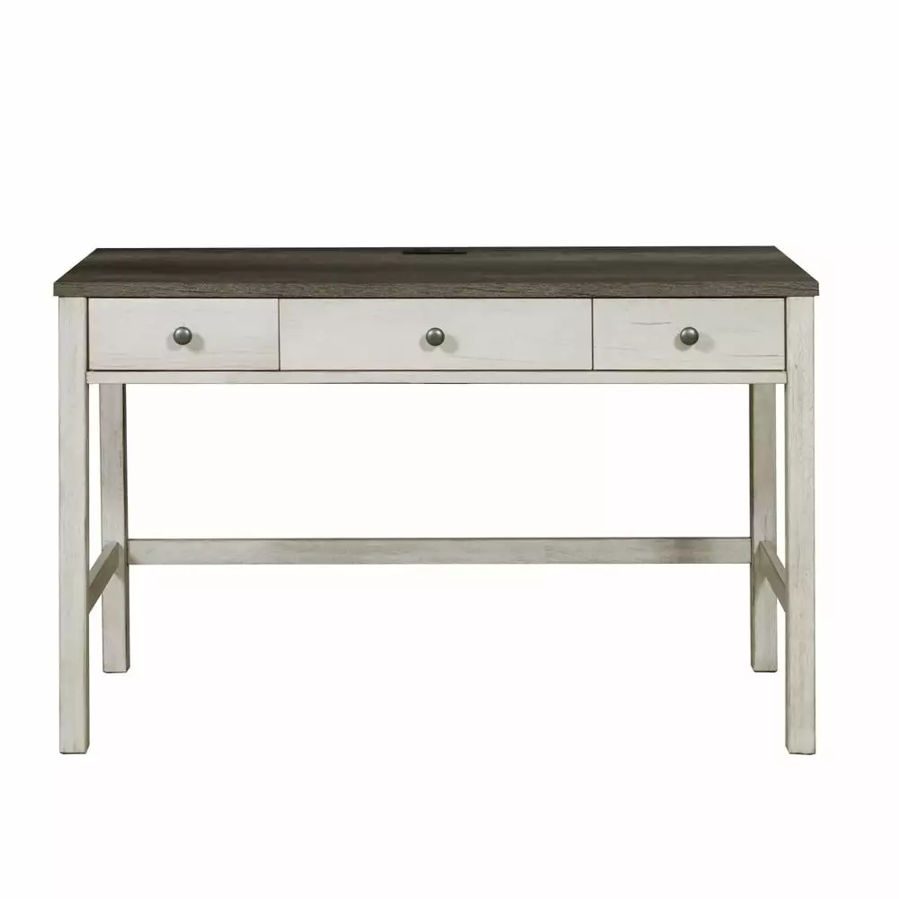 Home Meridian 3 Drawer Desk USB Charging Modern Home Office Desk