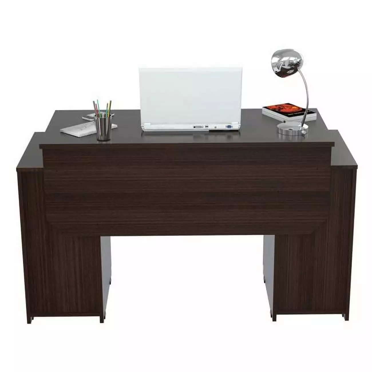 HomeRoots Decor 30-inch Espresso Melamine Computer Desk 4 Drawers Small Spaces