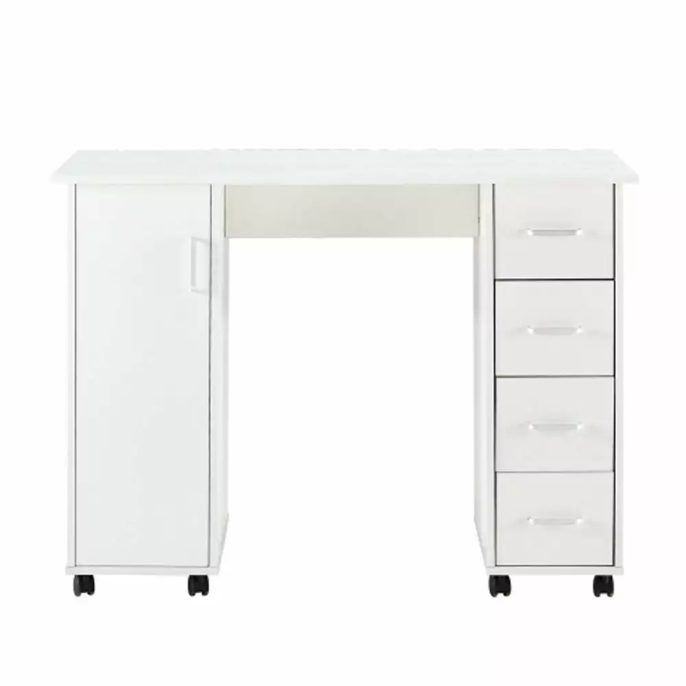 Home Office Computer Desk Table Drawers White Hypeshops