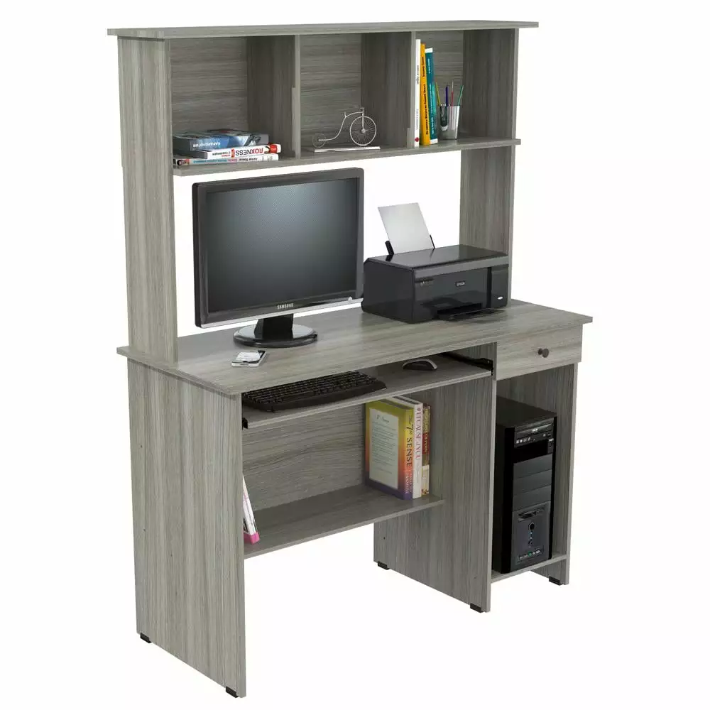 Inval Traditional Computer Desk and Hutch Drawer Multiple Colors - Home Office Desk