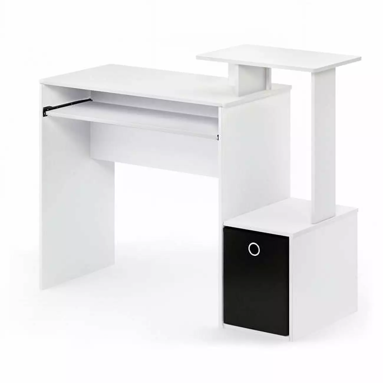 12095WH-BK Econ Multipurpose Home Office Computer Writing Desk Bin White Lauren Ralph Lauren