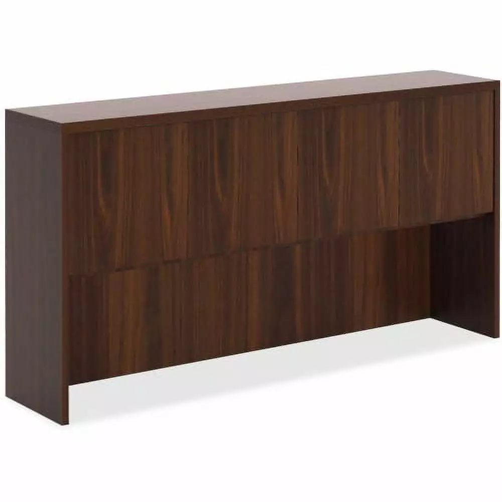 Lorell Chateau Series Mahogany Laminate Desk Hutch and 4 Drawers