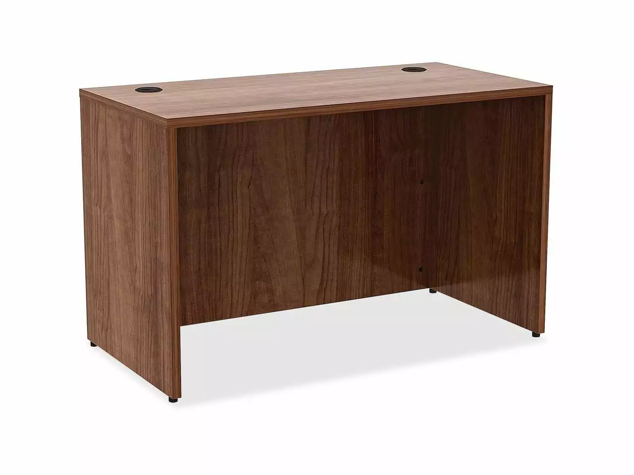 Lorell Laminate Desk 48x24x29-1/2 Walnut - Modern Office Desk