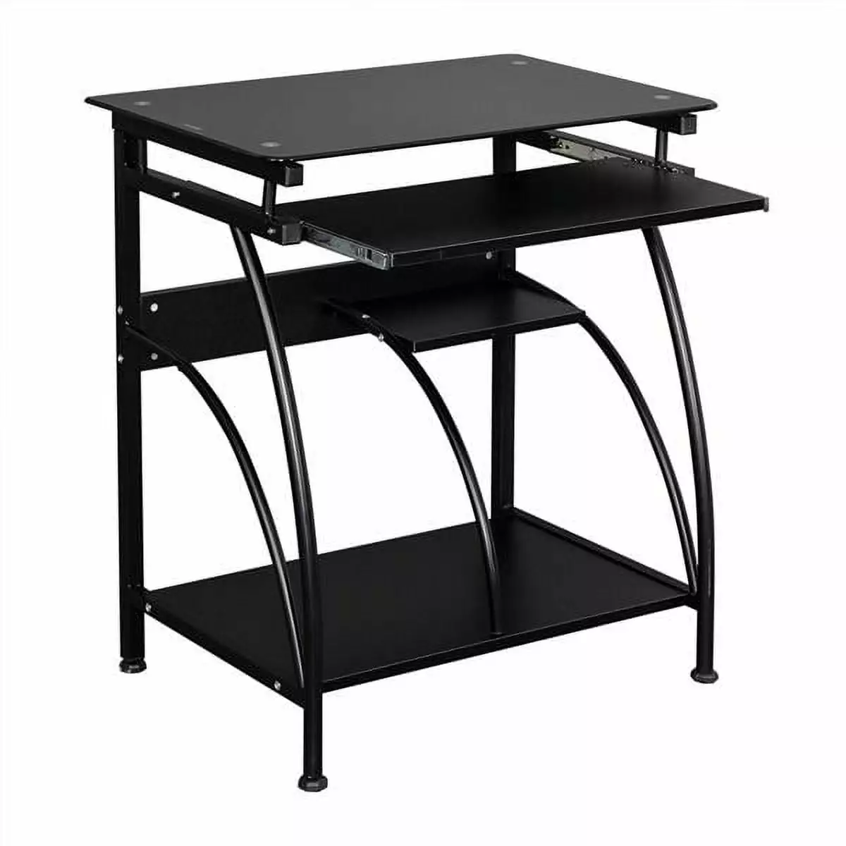 Exquisite Integrated Stalinite Computer Desk 307B Black Modern Home Office Magace