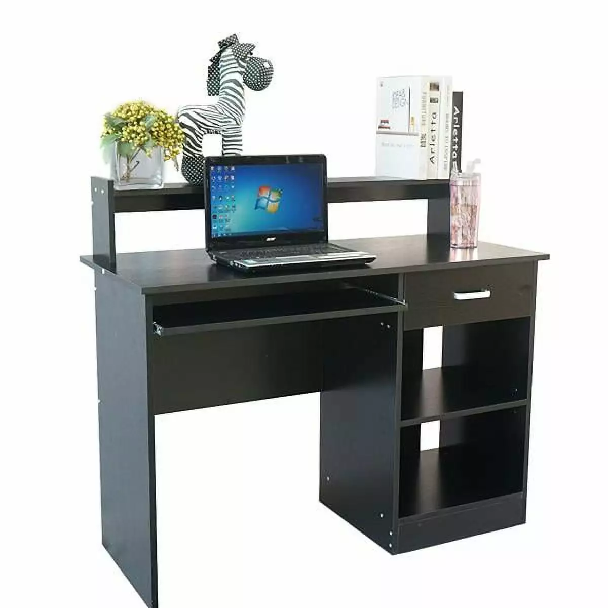 General Style Modern E1 15MM Chipboard Computer Desk Black Magace