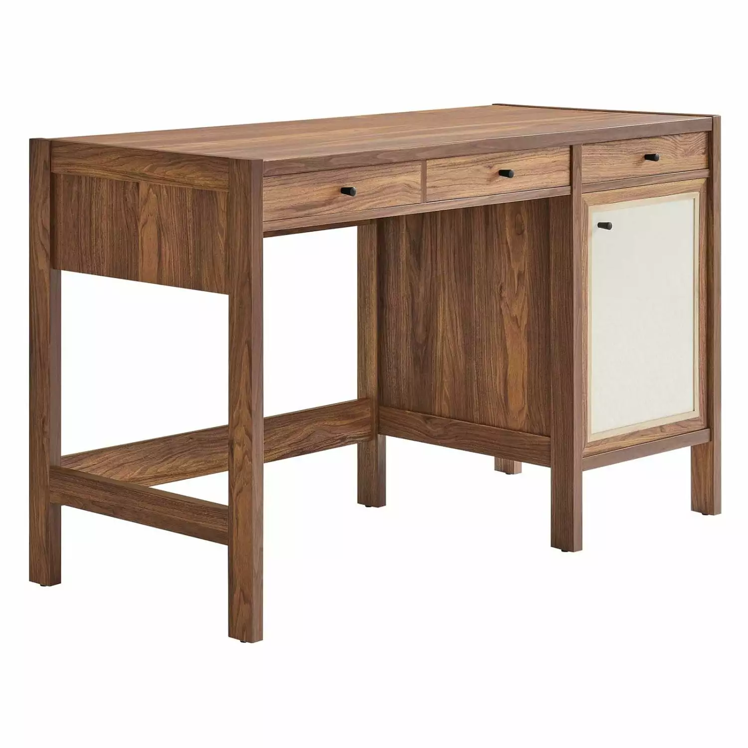 Computer Work Desk Walnut Wood - Modern Contemporary Home Office Furniture