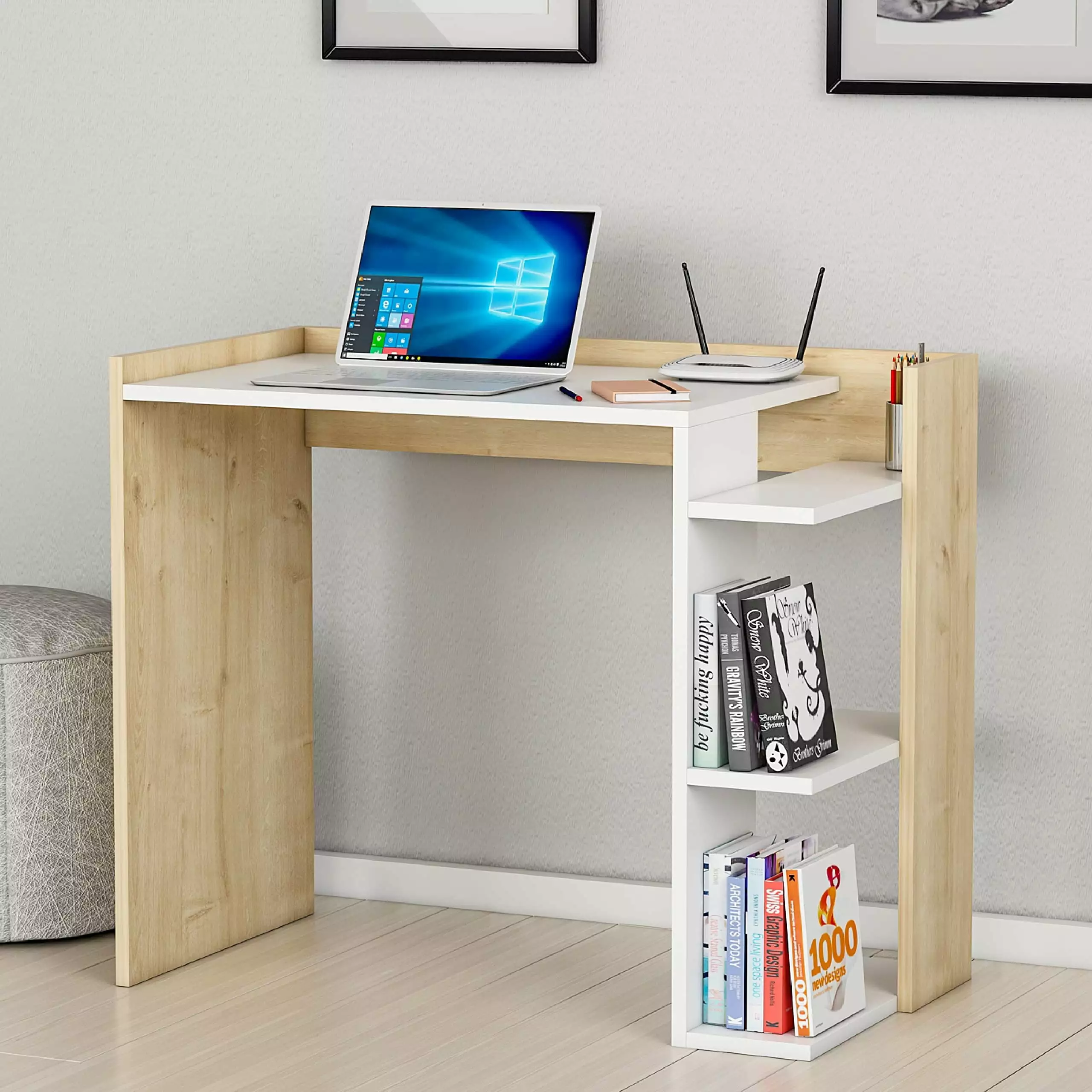 MODEAZY Ruby Multipurpose Modern Style Home Office Computer Desk Room Decor