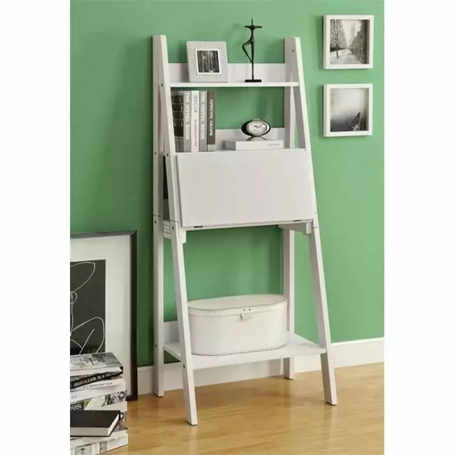 Monarch Specialties Computer Desk White Laminate - Home Office Laptop Desk