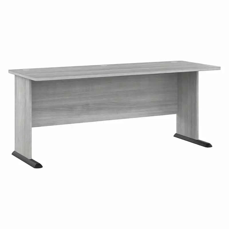 Pemberly Row 72W Computer Desk Platinum Gray Engineered Wood Spacious Workspace