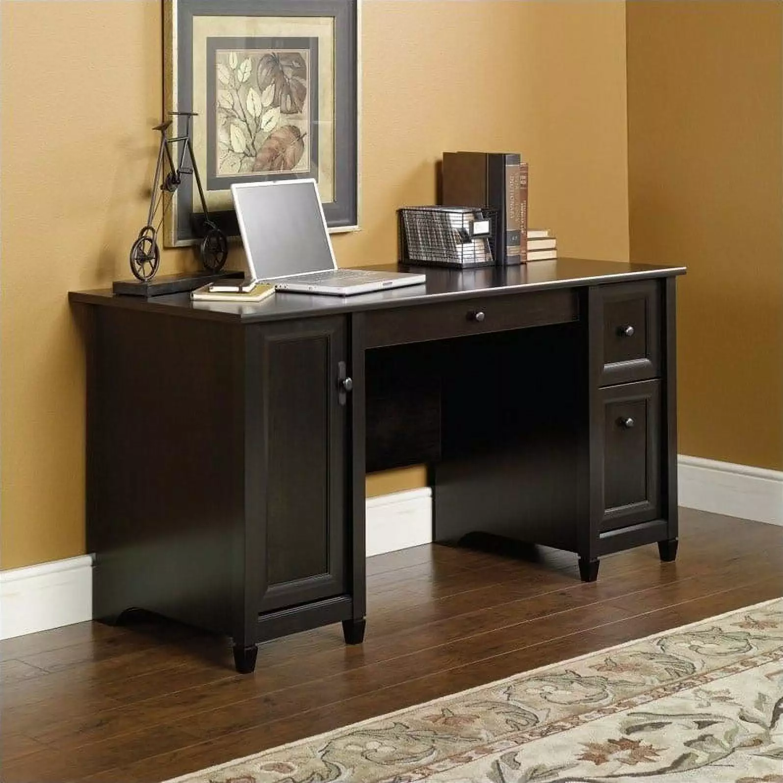 Pemberly Row Contemporary Computer Desk Estate Black Home Office