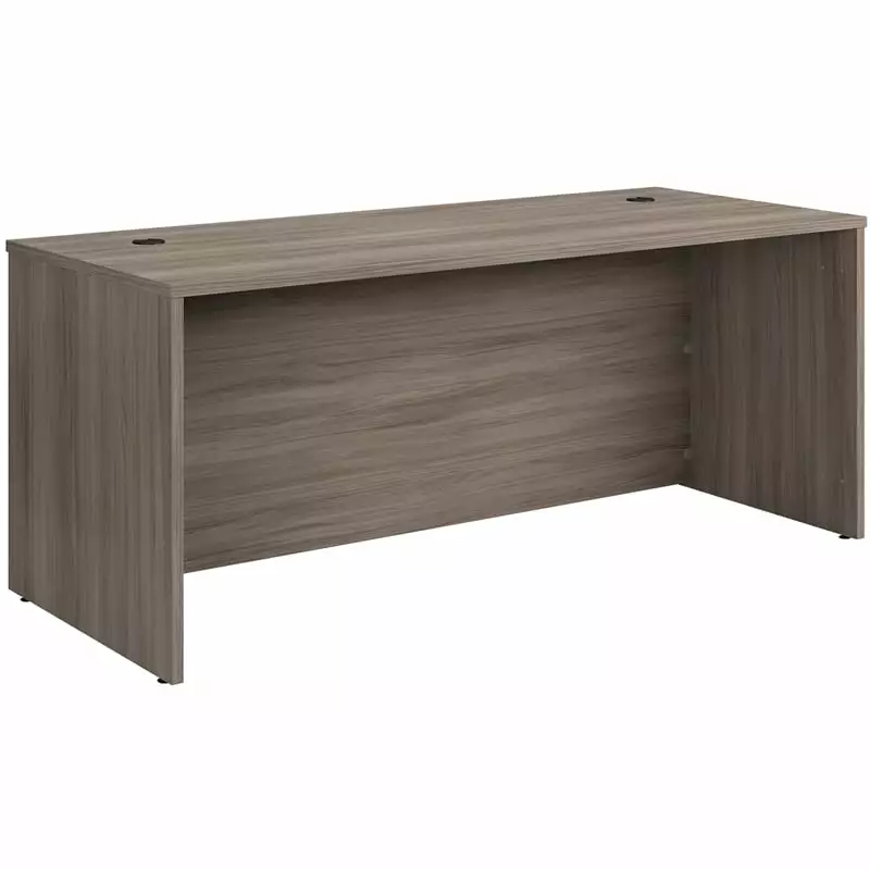 Pemberly Row Engineered Wood 72 x 30 Computer Desk Shell Hudson Elm Brown Spacious Desk