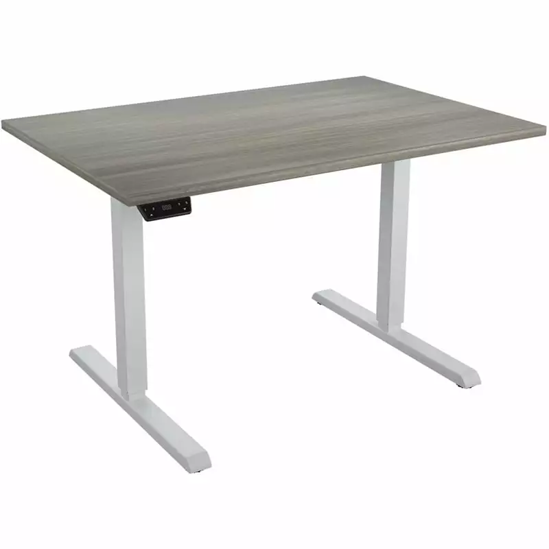 Pemberly Row Modern Pro-Desk 48 Inch Gray Wood Grain