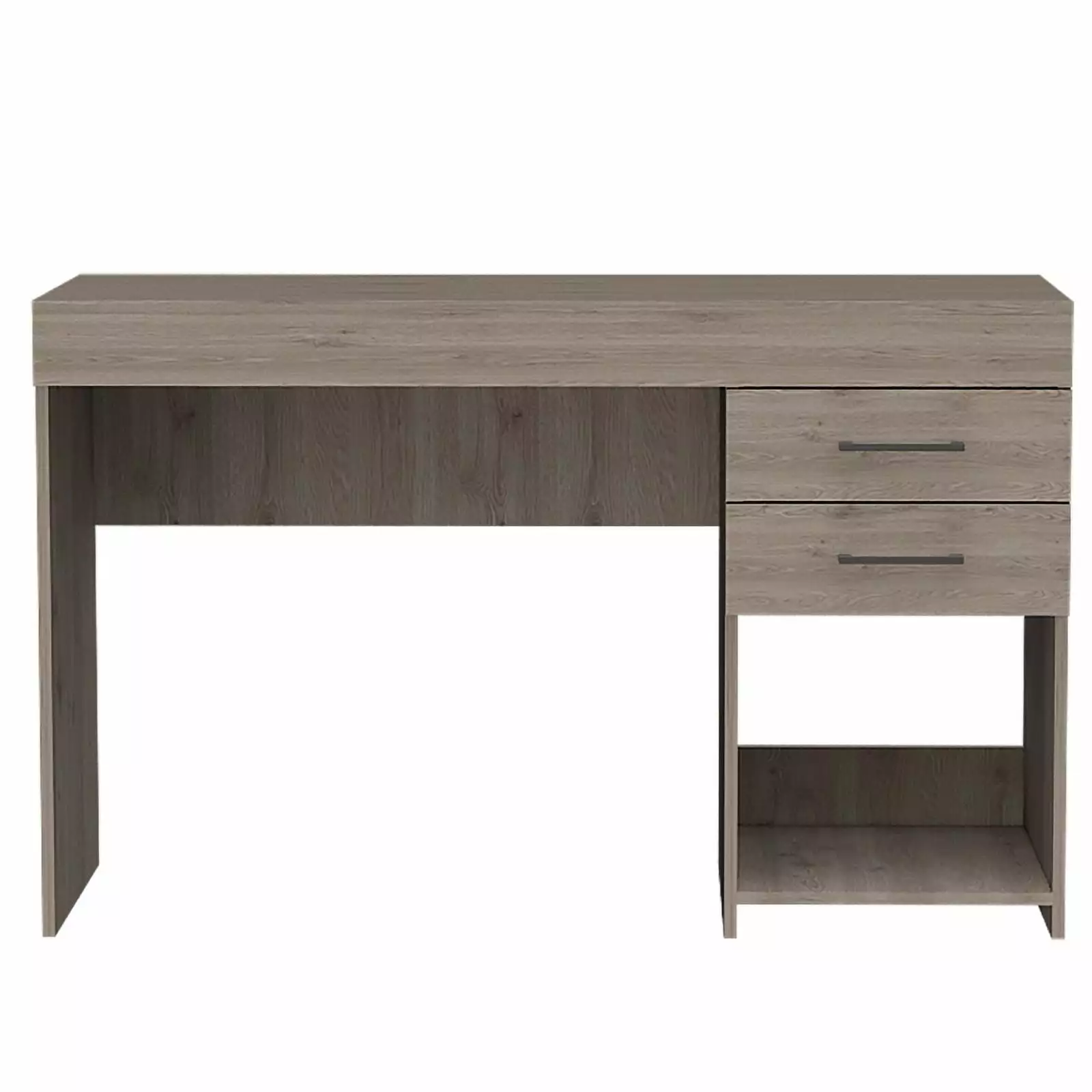 Pemberly Row Two Drawer Computer Desk Engineered Wood Desks Gray