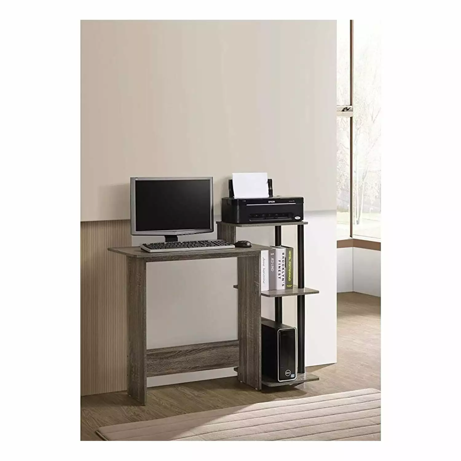 Progressive Furniture Phoenix Computer Desk Desert Gray - Modern Home Office Desk