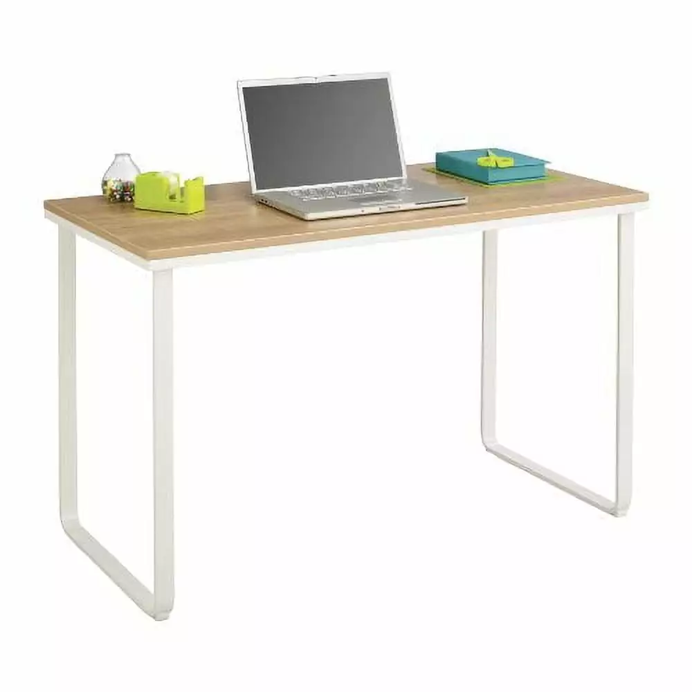 Safco Products Home Office Computer Table Desk 47 1/4W x 24D Beech White Simple Desk
