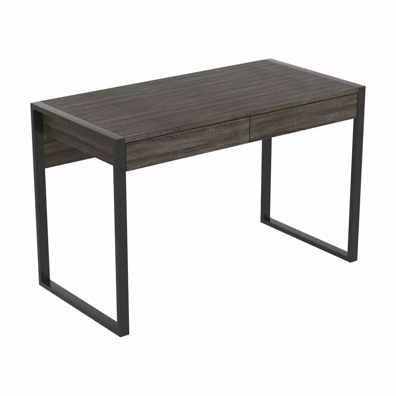 Safdie & Co 47L 2-Drawers Black Metal Computer Desk Dark Grey Compact Office Desk Safdie & Co.