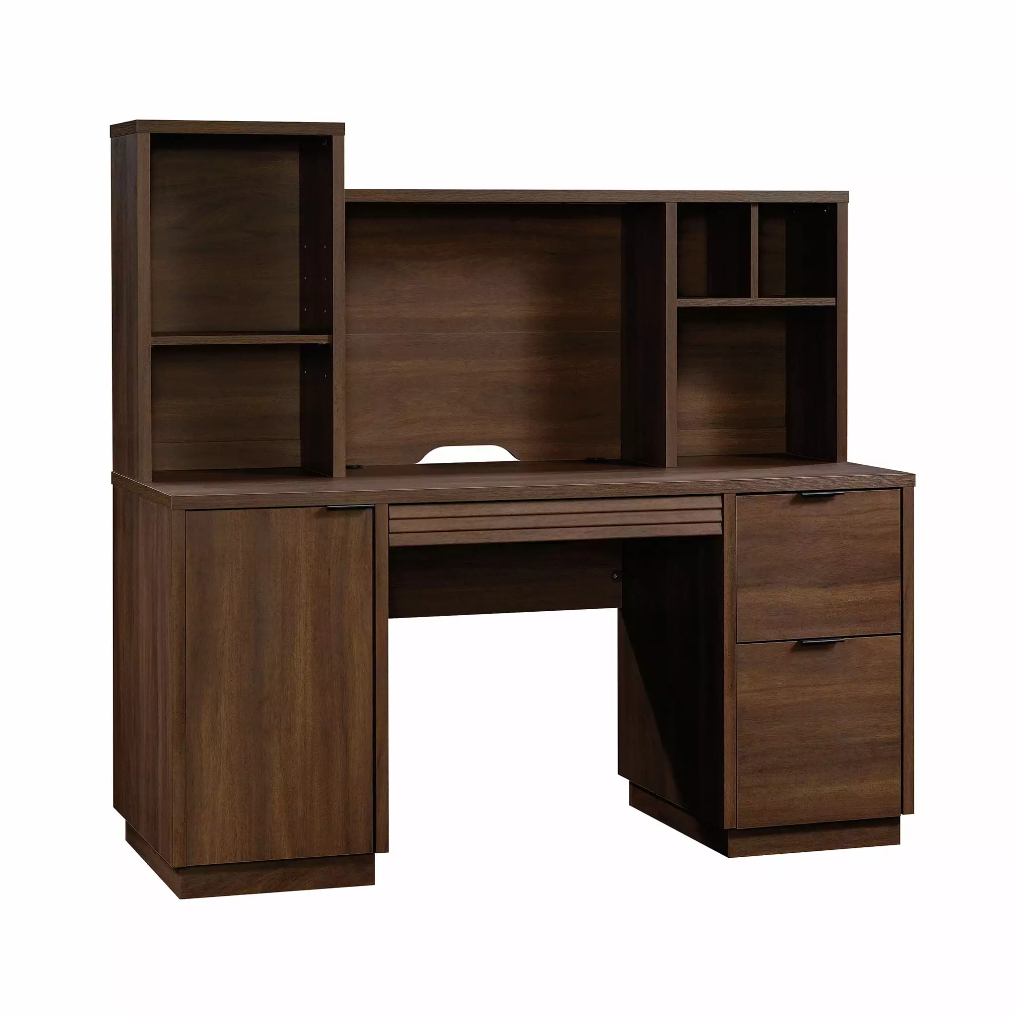 Sauder Englewood Computer Desk Spiced Mahogany Finish