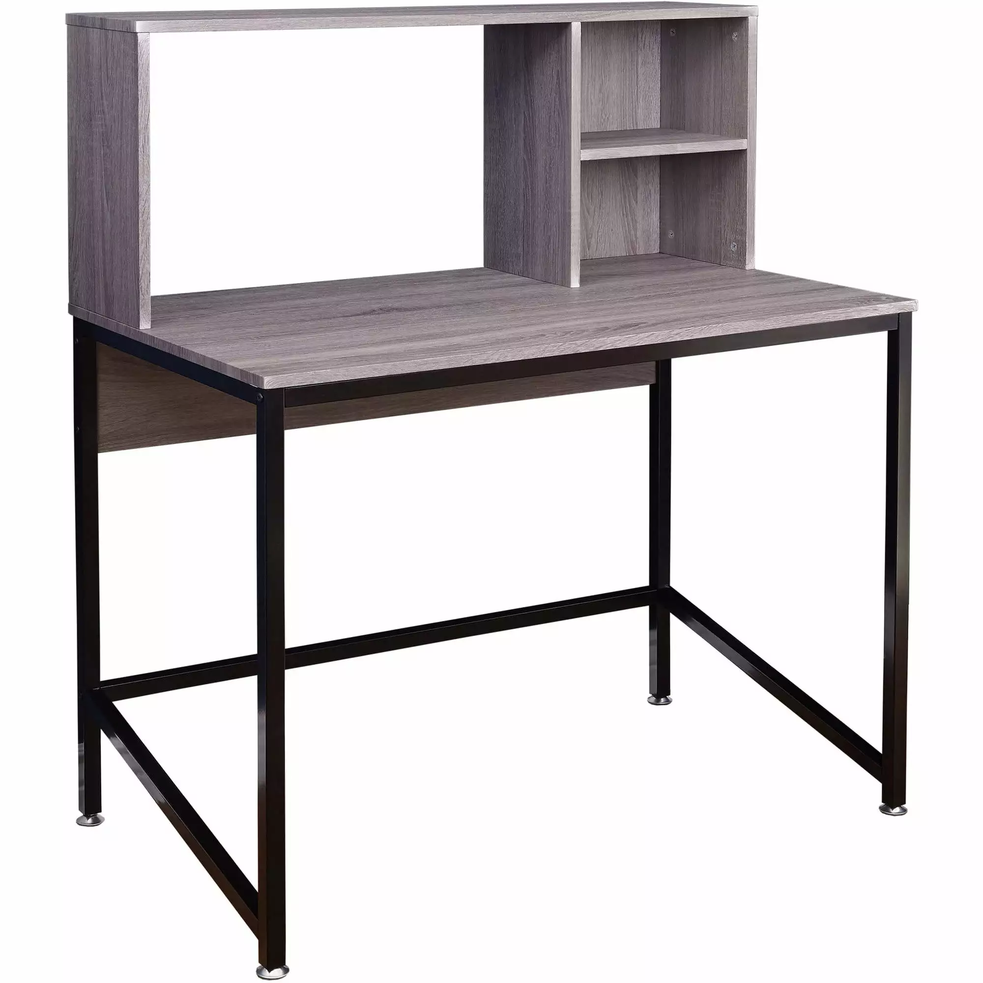 Porter Desk Hutch Black and Gray Home Office TMS