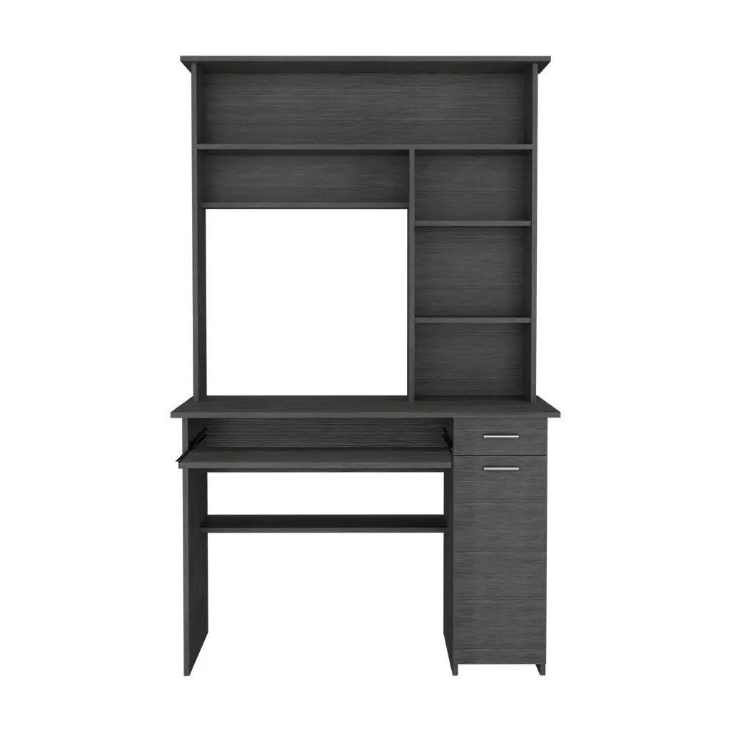 Computer Desk Acequia Office Desk Smokey Oak Gray Particle Board treevol furniture